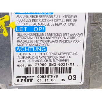 Recambio de centralita airbag para honda civic viii hatchback (fn, fk) 1.8 (fn1, fk2) referencia OEM IAM 77960smgg021  