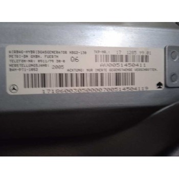 Recambio de kit airbag para mercedes-benz clase slk (w171) roadster 3.0 v6 cat referencia OEM IAM 1716800187  