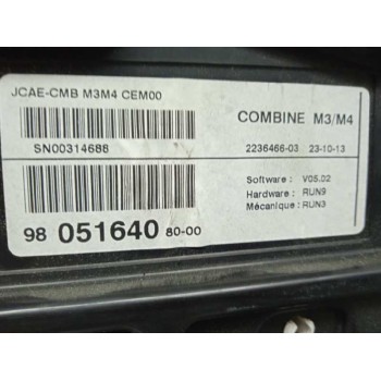 Recambio de cuadro instrumentos para citroën c-elysée 1.6 hdi fap referencia OEM IAM 9805164080 9805164080 