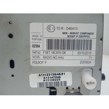 Recambio de sistema audio / radio cd para ford tourneo courier (c4a) ambiente referencia OEM IAM F1BT18C815GK CAJA 