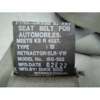 Recambio de cinturon seguridad delantero derecho para kia carnival ii 2.9 cdri ex referencia OEM IAM 0K53B57731  