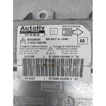 Recambio de centralita airbag para citroën c4 picasso 1.6 16v hdi fap referencia OEM IAM 9665396680  