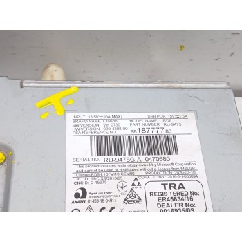 Recambio de sistema audio / radio cd para peugeot rifter access standard referencia OEM IAM 9818777780  