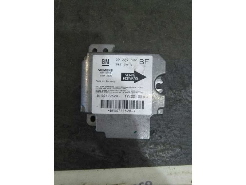 Recambio de centralita airbag para opel astra g berlina club referencia OEM IAM 09229302BF 09229302BF 