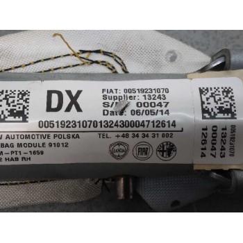 Recambio de airbag cortina delantero derecho para fiat nuova 500 (150) lounge referencia OEM IAM 00519231070  