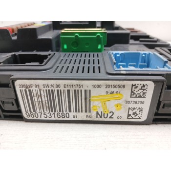 Recambio de centralita bsi para citroën c4 cactus 1.2 vti 82 referencia OEM IAM 9807531680  