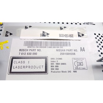 Recambio de sistema audio / radio cd para nissan juke (f15) 1.5 dci referencia OEM IAM 7612830090  