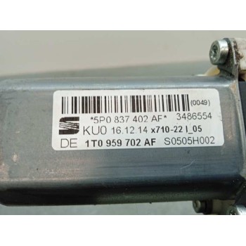 Recambio de motor elevalunas delantero derecho para seat altea (5p1) stylance / style referencia OEM IAM 1T0959702AF 3C0959792B 