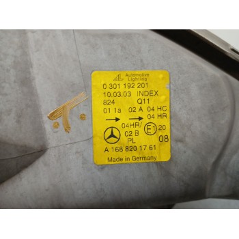 Recambio de faro izquierdo para mercedes-benz clase a (w168) 140 (168.031) referencia OEM IAM a1688201761  0301192201