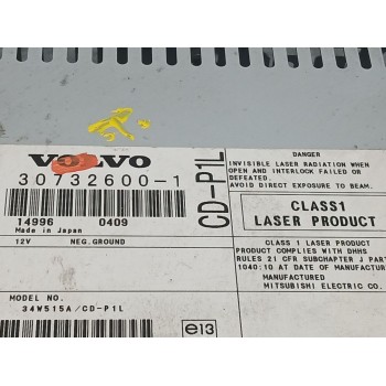 Recambio de sistema audio / radio cd para volvo v50 familiar 2.0 d kinetic referencia OEM IAM 30732600  caja