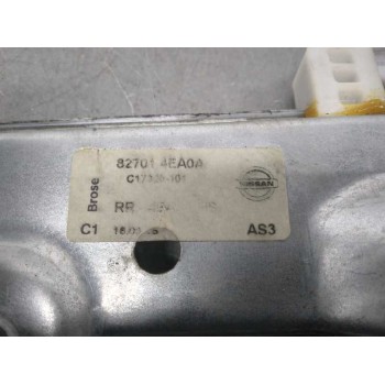 Recambio de elevalunas trasero izquierdo para nissan qashqai (j11) tekna premium referencia OEM IAM 827014E40A ELÉCTRICO 2 PINES