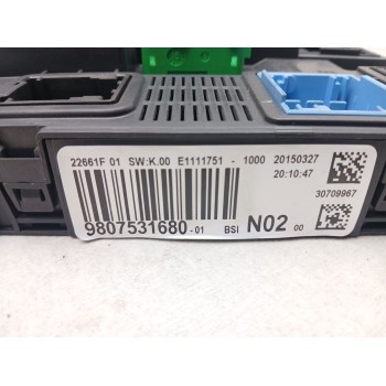 Recambio de centralita bsi para citroën c-elysee (dd_) 1.6 hdi 92 referencia OEM IAM 9807531680 20150327 E1111751