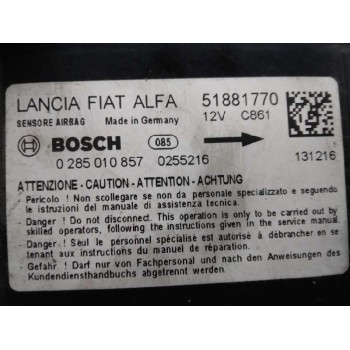 Recambio de centralita airbag para fiat doblo ii cargo (263) furgón base referencia OEM IAM 51881770 0285010857 