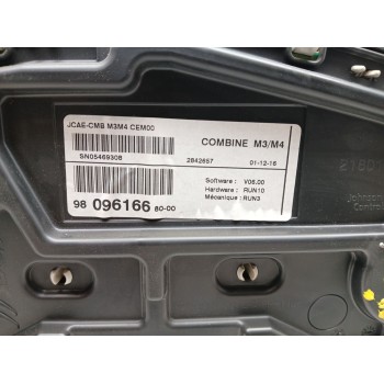 Recambio de cuadro instrumentos para citroën c-elysée exclusive referencia OEM IAM 9809616680 SN05469308 