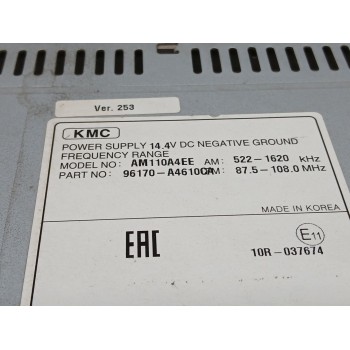 Recambio de sistema audio / radio cd para kia carens ( ) 1.7 crdi cat referencia OEM IAM 96170a4610qa  