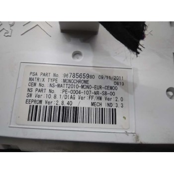 Recambio de cuadro instrumentos para citroën ds5 style referencia OEM IAM 9809756380 9809756380 