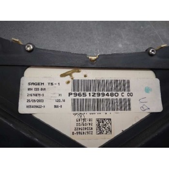 Recambio de cuadro instrumentos para peugeot 307 (s1) xs referencia OEM IAM P9651299480 9651299480 