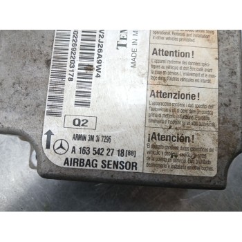Recambio de centralita airbag para mercedes-benz clase m (w163) 400 cdi (163.128) referencia OEM IAM A1635422718  