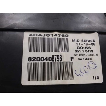 Recambio de cuadro instrumentos para renault megane ii berlina 5p dynamique referencia OEM IAM 8200408798  