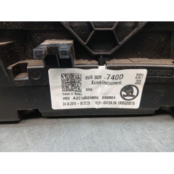 Recambio de cuadro instrumentos para skoda fabia 1.0 mpi referencia OEM IAM A2C18524600  6V0920740D