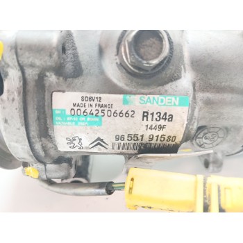 Recambio de compresor aire acondicionado para peugeot 206 van 1.4 hdi referencia OEM IAM 9655191580 sdv12 1449f 
