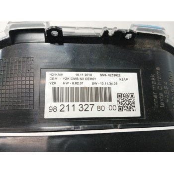 Recambio de cuadro instrumentos para peugeot rifter 1.5 bluehdi 130 referencia OEM IAM 982113278000  