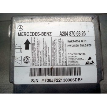 Recambio de centralita airbag para mercedes-benz clase c (w204) berlina 2.1 cdi cat referencia OEM IAM A2048706826 5WK44004 