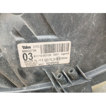 Recambio de faro derecho para toyota yaris (_p9_) 1.4 d-4d (nlp90_) referencia OEM IAM 89900736  