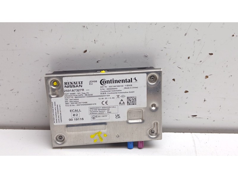 Recambio de modulo electronico para dacia spring ev (b6m1) referencia OEM IAM 2591a7327r  