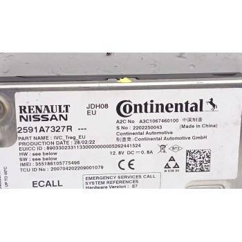 Recambio de modulo electronico para dacia spring ev (b6m1) referencia OEM IAM 2591a7327r  