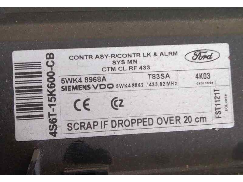 Recambio de modulo confort para ford fiesta (cbk) ambiente referencia OEM IAM 4S6T15K600CB  4S6T15K600CB