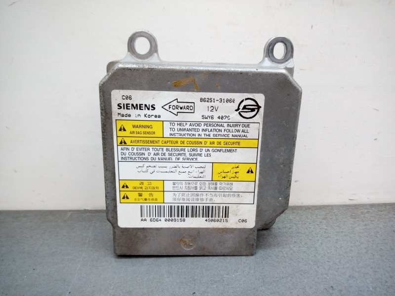 Recambio de centralita airbag para ssangyong actyon 200 xdi referencia OEM IAM 8625131060  