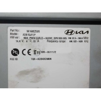 Recambio de sistema audio / radio cd para hyundai tucson 1.6 hybrid 4x4 referencia OEM IAM TQ8ADB40GWAN 96160CZ520 