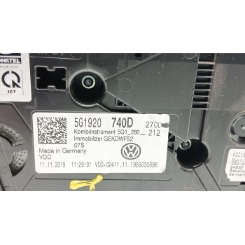 Recambio de cuadro instrumentos para volkswagen golf vii lim. (bq1) advance referencia OEM IAM 5g1920740d  