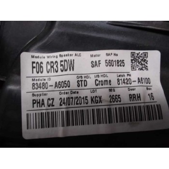 Recambio de elevalunas trasero derecho para hyundai i30 (gd) tecno referencia OEM IAM 83480A6050 83460A6010 6 PINS