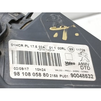 Recambio de faro derecho para peugeot 208 i (ca_, cc_) 1.2 gpl referencia OEM IAM 9810805880 90048532 