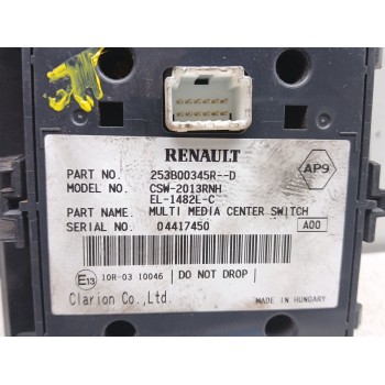 Recambio de mando multifuncion para renault megane iii berlina 5 p expression referencia OEM IAM 253B00345R 253B00345Rd 