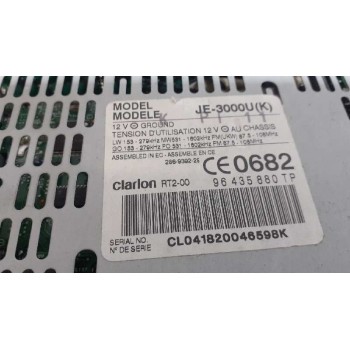 Recambio de sistema audio / radio cd para peugeot 607 (s1) básico referencia OEM IAM 96435880  