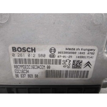 Recambio de centralita motor uce para citroën c4 grand picasso business referencia OEM IAM 9653958980 0281012980 