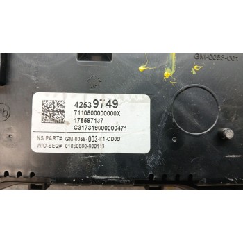 Recambio de cuadro instrumentos para opel mokka x excellence referencia OEM IAM 42539749 175597137 C317319000000471