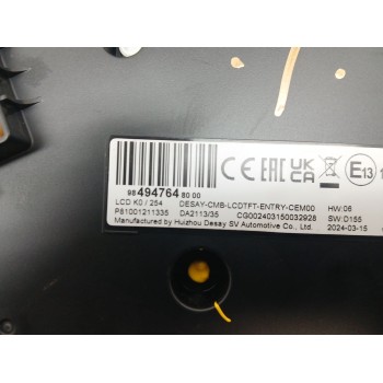 Recambio de cuadro instrumentos para toyota proace furgoneta (mdz_) 1.5 d4d (mdz1) referencia OEM IAM 9849476480  