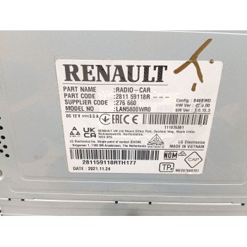 Recambio de sistema audio / radio cd para dacia spring ev (b6m1) referencia OEM IAM 281159118r  