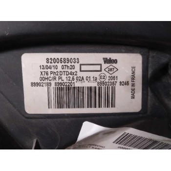 Recambio de faro derecho para renault kangoo (f/kc0) campus referencia OEM IAM 8200689033 89902367 