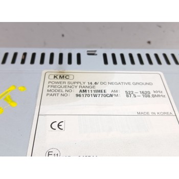 Recambio de sistema audio / radio cd para kia rio iii (ub) 1.2 cvvt referencia OEM IAM 961701w770ca  