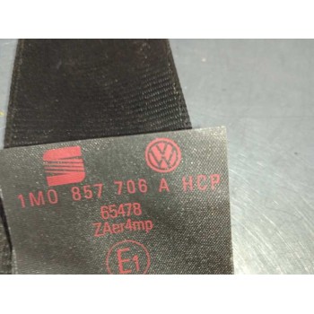 Recambio de cinturon seguridad delantero derecho para seat leon (1m1) signo referencia OEM IAM 1M0857706AHCP NEGRO CON PRETENSOR
