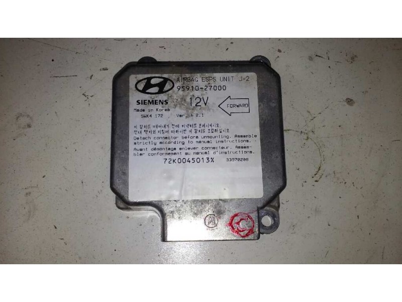 Recambio de centralita airbag para hyundai coupe (rd) 2.0 fx referencia OEM IAM 9591027000 9591027000 