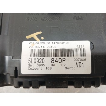 Recambio de cuadro instrumentos para skoda yeti (5l) 2.0 tdi referencia OEM IAM 5l0920840p  