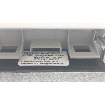 Recambio de luz interior delantera central para dacia spring ev (b6m1) referencia OEM IAM 264307665R 248804435r 253B05557R