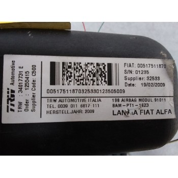 Recambio de airbag delantero derecho para fiat bravo (198) 1.4 16v cat referencia OEM IAM 517511870  