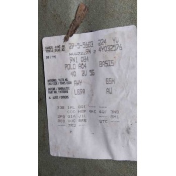 volkswagen polo (9n1) del año 2003